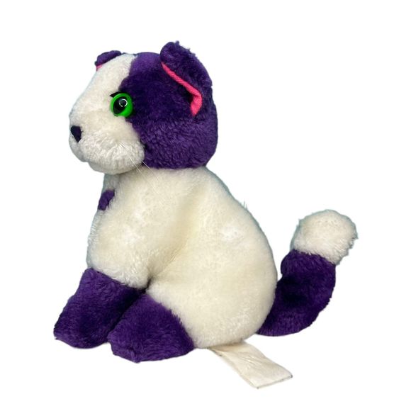 Lisa Frank Purple Playtime Kitten Cat Plush 24k Co. 7" 1996 Stuffed Animal - Picture 3 of 7